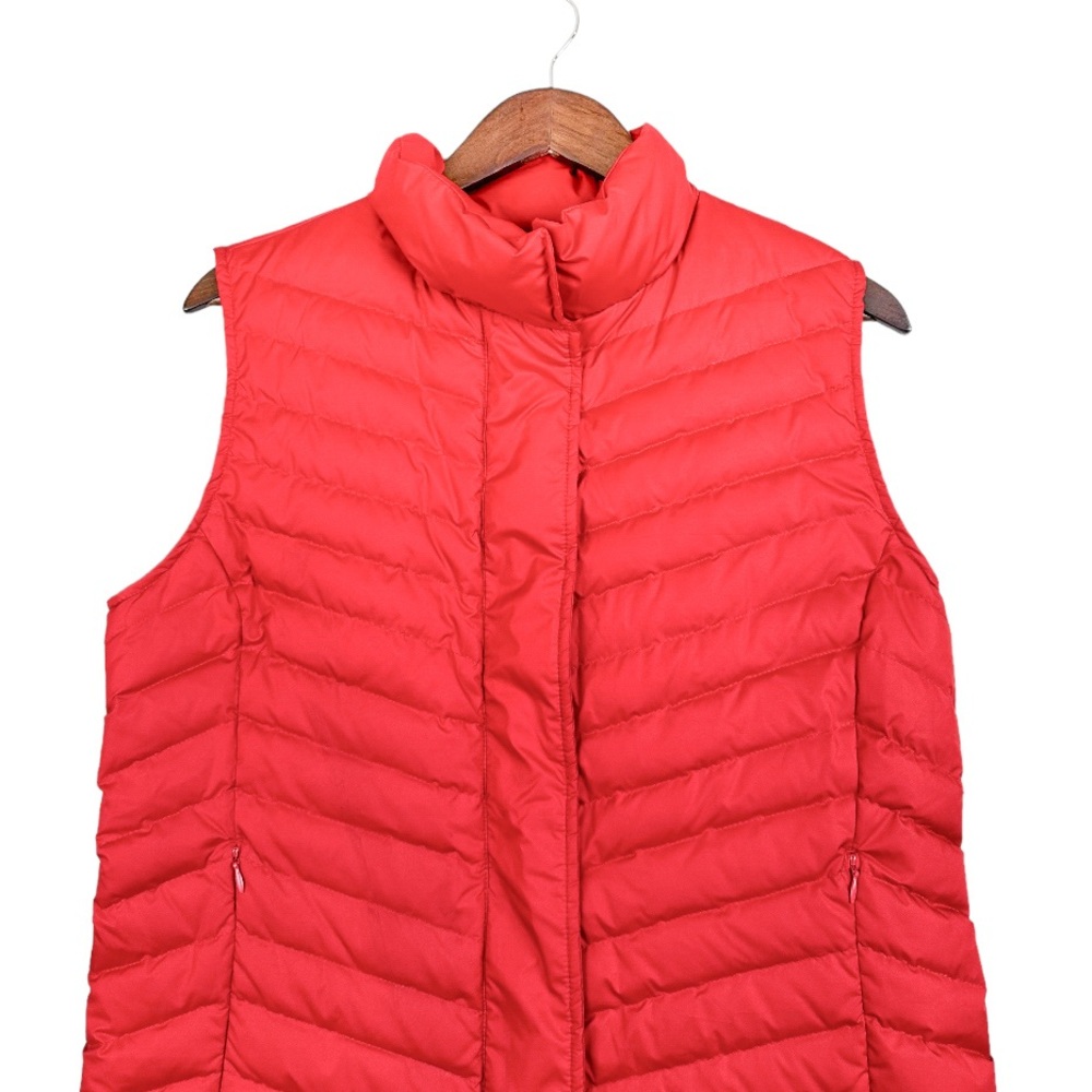 TALBOTS Sleeveless Down Red Puffer Vest Size Large - Picture 2 of 8